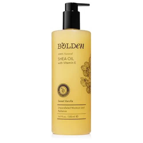 BOLDEN Sweet Vanilla Shea Body Oil with Vitamin E 499ml (16.9 Fl Oz) | Deeply Moisturizes Dry Skin, Helps Improve Stretch Marks & Scars thumbnail 1