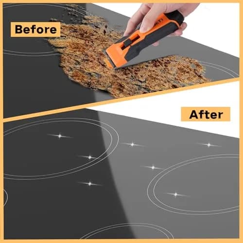 REXBETI Upgraded Razor Blade Scraper Tool | 7 Metal & 150 Plastic Blades for Glass, Stovetop, Walls thumbnail 4