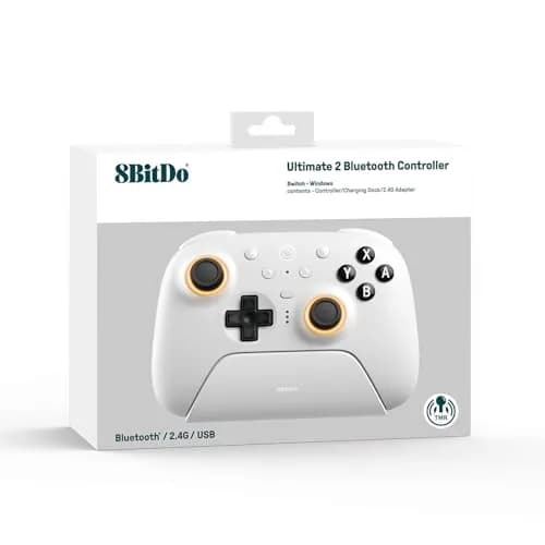 8Bitdo Ultimate 2 Bluetooth Controller for Switch & Windows PC | Pro Gaming with TMR Joysticks thumbnail 2