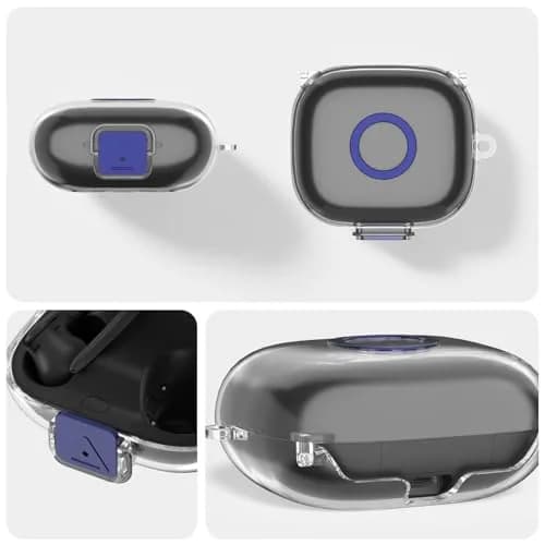 Nimuw Secure Lock Case for Beats Powerbeats Pro 2 with Carabiner & Cleaning Kit, Clear thumbnail 4