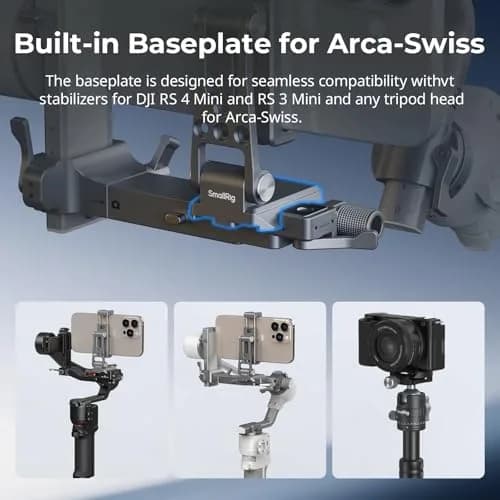 SMALLRIG Metal Phone Mount with Baseplate for Arca-Swiss - 5338 | Versatile, Durable & Compatible with DJI RS Mini thumbnail 6