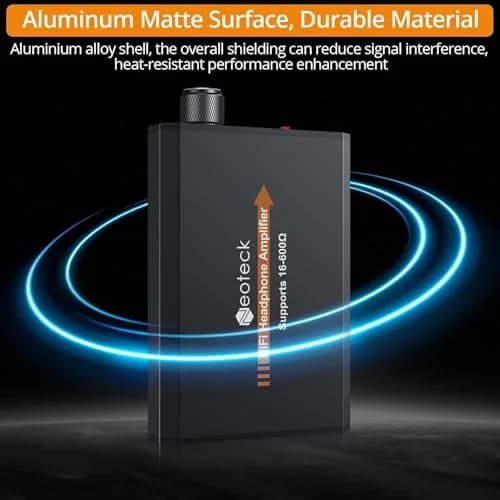 Neoteck Amplifier 16-600 Ohm Portable Headphone Amplifier | Compact HiFi Audio Boost thumbnail 6