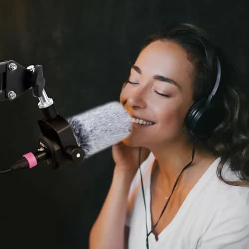 YOUSHARES PodMic Pop Filter Furry Cover - Mic Windscreen Wind Cover for Rode PodMic, Blocks Out Plosives, Gray thumbnail 6