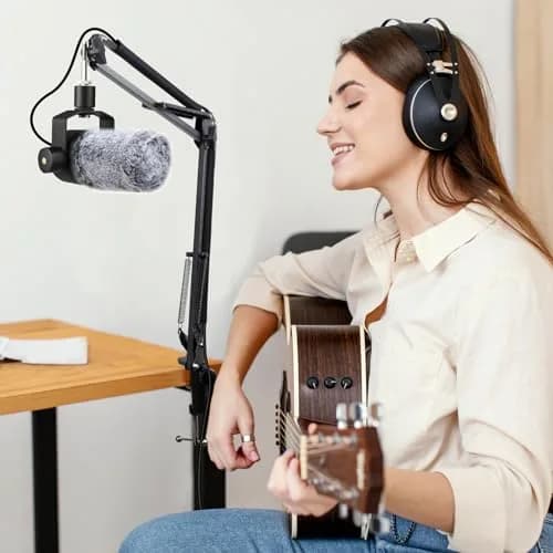 YOUSHARES PodMic Pop Filter Furry Cover - Mic Windscreen Wind Cover for Rode PodMic, Blocks Out Plosives, Gray thumbnail 7