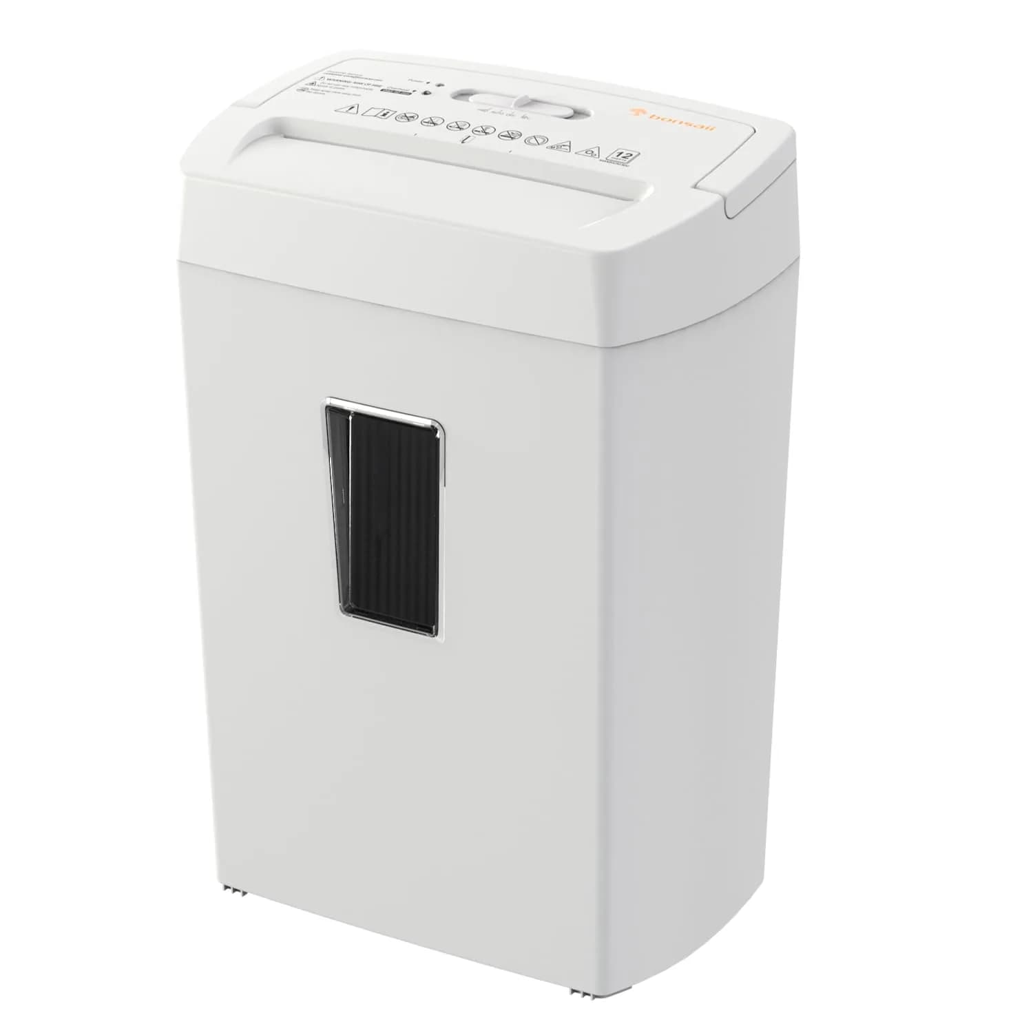 Bonsaii 12-Sheet Cross Cut Shredder P-4 Security 21.5L (5.5 Gal) | Quiet & Reliable for Home Office — White