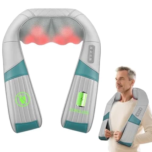 Snailax Cordless Neck Massager with Heat | Rechargeable Deep Tissue Shiatsu for Pain Relief (70-120 chars) thumbnail 1