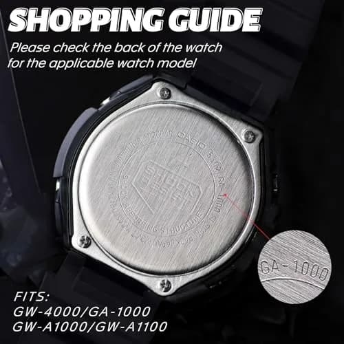 uEmoh 16mm Silicone Watch Band for Casio GW-4000/GA-1000 | Waterproof Durable Replacement thumbnail 6