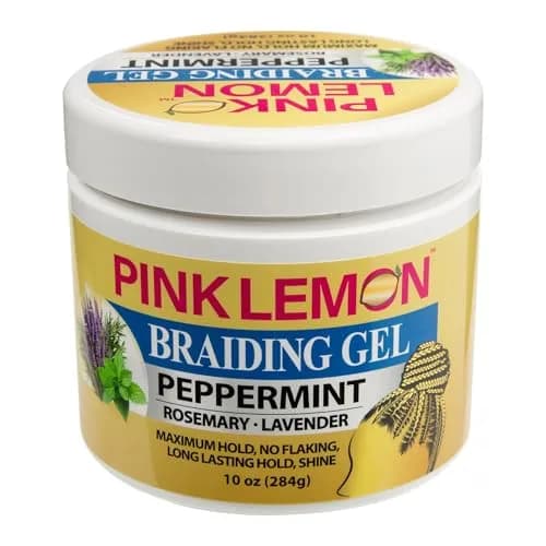 PINK LEMON Braiding Gel Peppermint 10 oz | Maximum Hold, No Flaking, High Shine thumbnail 7