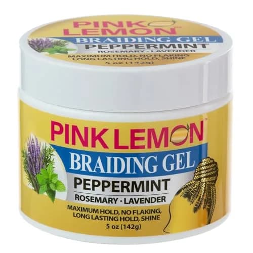 PINK LEMON Braiding Gel Peppermint 5 oz | Maximum Hold, No Flaking, High Shine thumbnail 6