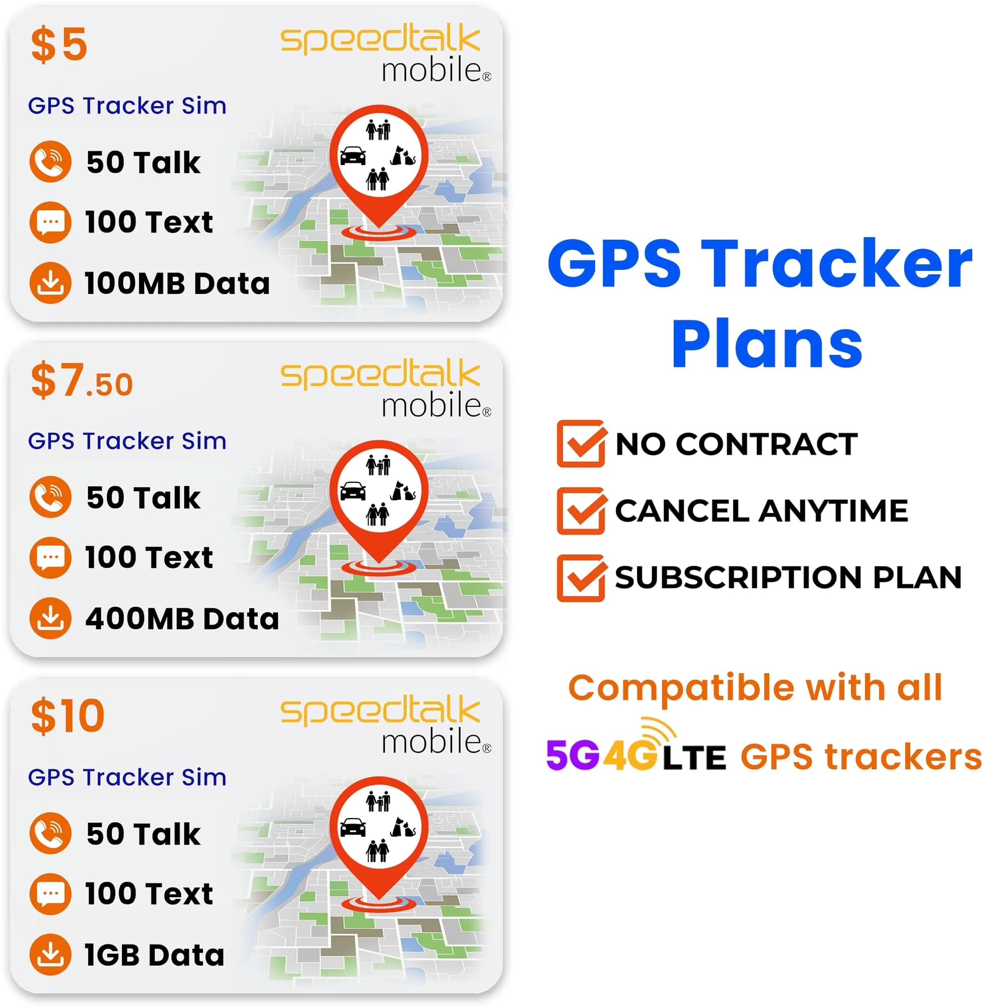 SpeedTalk Mobile SIM Card Starter Kit 3-in-1 SIM | USA Prepaid Plans from $5/Month - view 6
