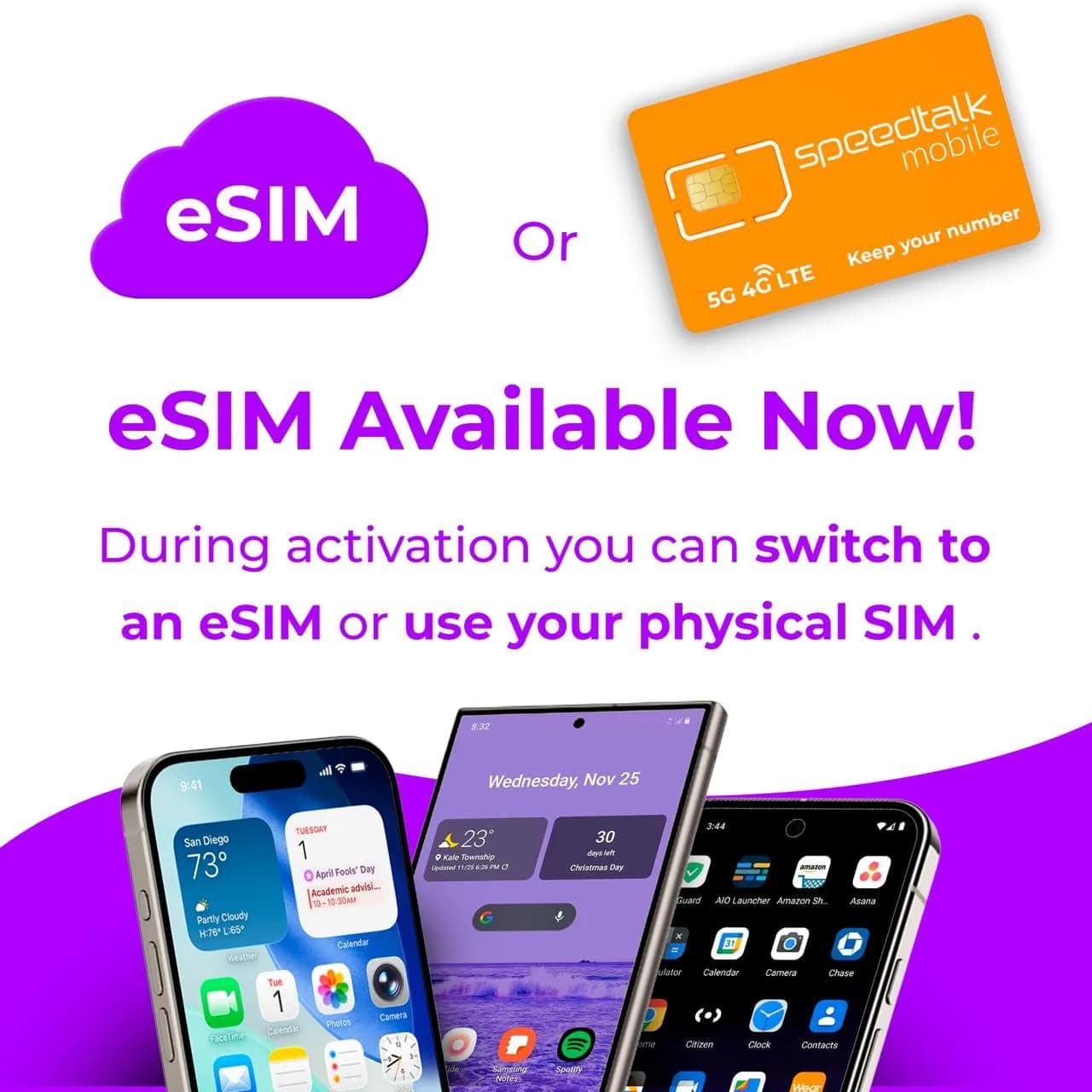 SpeedTalk Mobile SIM Card Starter Kit 3-in-1 SIM | USA Prepaid Plans from $5/Month - view 3