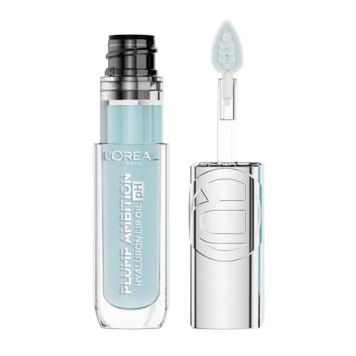 L'Oreal Paris Plump Ambition pH Hyaluron Lip Oil, pH Cristal Ice 0.16 Fl Oz | Hydrating, Plumping, Color Changing Lip Oil thumbnail 1