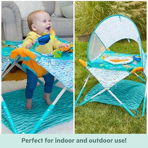 Bright Starts Disney Baby Finding Nemo Pop 'N Jump Portable Baby Jumper | Foldable Indoor/Outdoor Ages 6–12 Months thumbnail 5