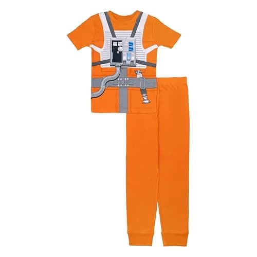 STAR WARS Boys' 2-Piece Snug-fit Cotton Pajama Set, Fighter Pilot Luke, Size 10 thumbnail 1