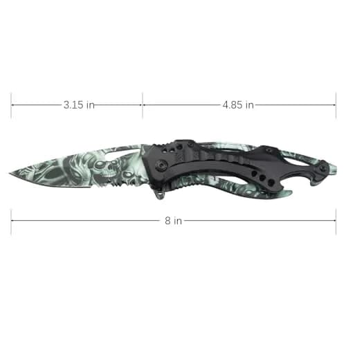 Tac-Force Folding Pocket Knife, 3.25 inch Half Serrated Blade | Versatile EDC Tool for Outdoors & Tactical Use thumbnail 2