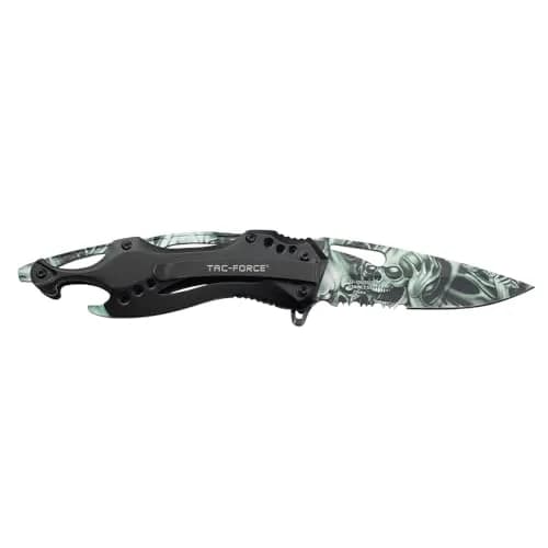 Tac-Force Folding Pocket Knife, 3.25 inch Half Serrated Blade | Versatile EDC Tool for Outdoors & Tactical Use thumbnail 3