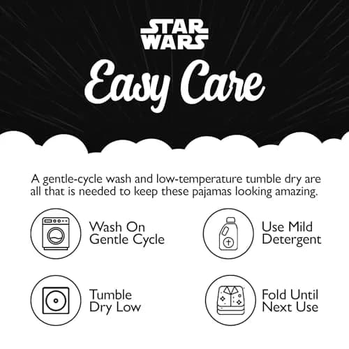 STAR WARS Boys' 2-Piece Snug-fit Cotton Pajama Set Size 8 | Officially Licensed Lucas Star Wars Merchandise thumbnail 4