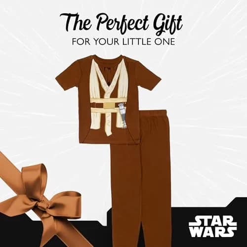 STAR WARS Boys' 2-Piece Snug-fit Cotton Pajama Set Size 8 | Officially Licensed Lucas Star Wars Merchandise thumbnail 5