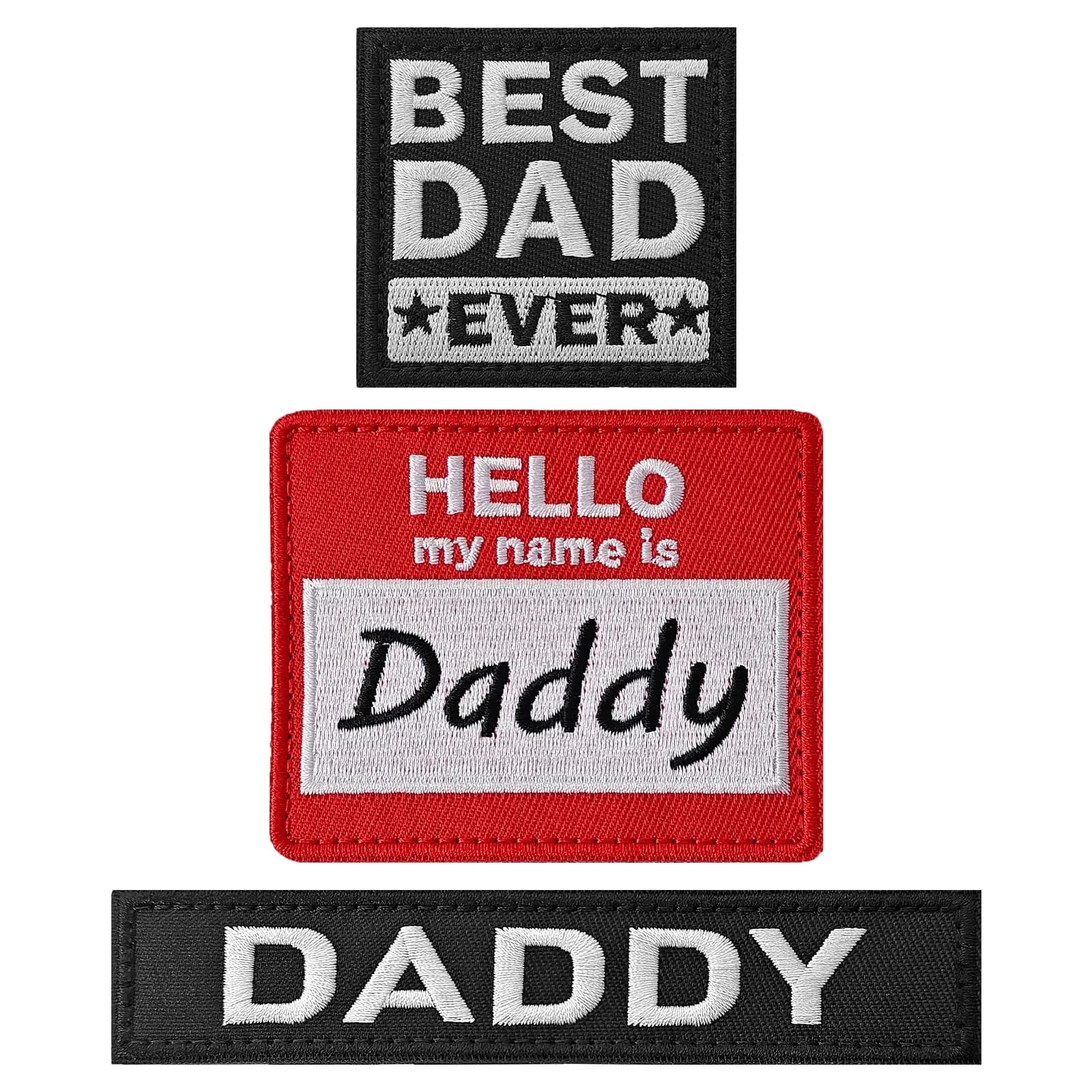 Harsgs Daddy Patches 3-Pack | Tactical Morale Patches with Hook & Loop — Daddy