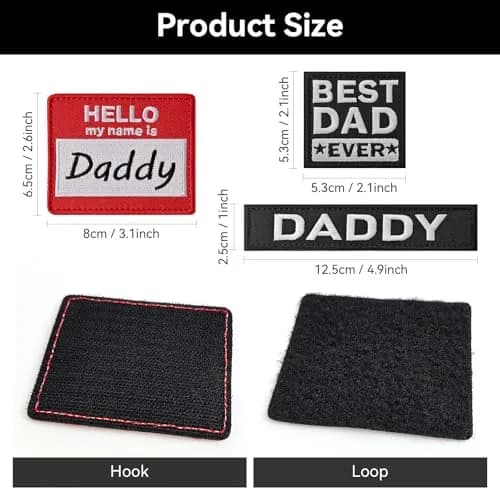 Harsgs Daddy Patches 3-Pack | Tactical Morale Patches with Hook & Loop thumbnail 3