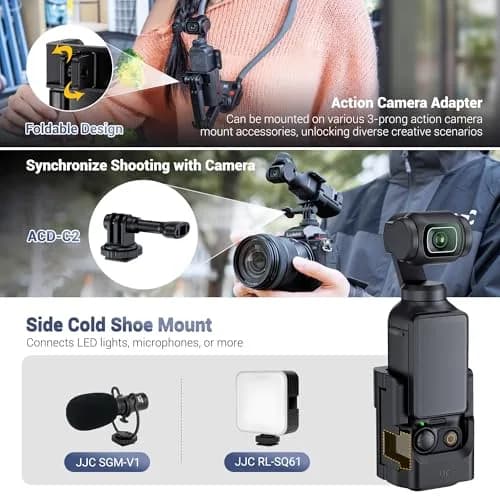 JJC Expansion Adapter for DJI Osmo Pocket 4P 4 3 | Lightweight Camera Mount Accessory thumbnail 3