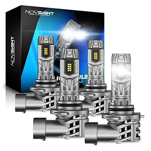 NOVSIGHT 9005 9006 Bulbs 6500K | 90W Super Bright Fog Lights, Waterproof, Plug & Play, Pack of 4 thumbnail 1