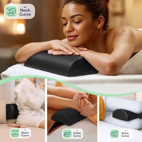 Noverlife Half Round Massage Table Bolster Pillow 17x6x4 inch | Support & Comfort for Therapy thumbnail 5