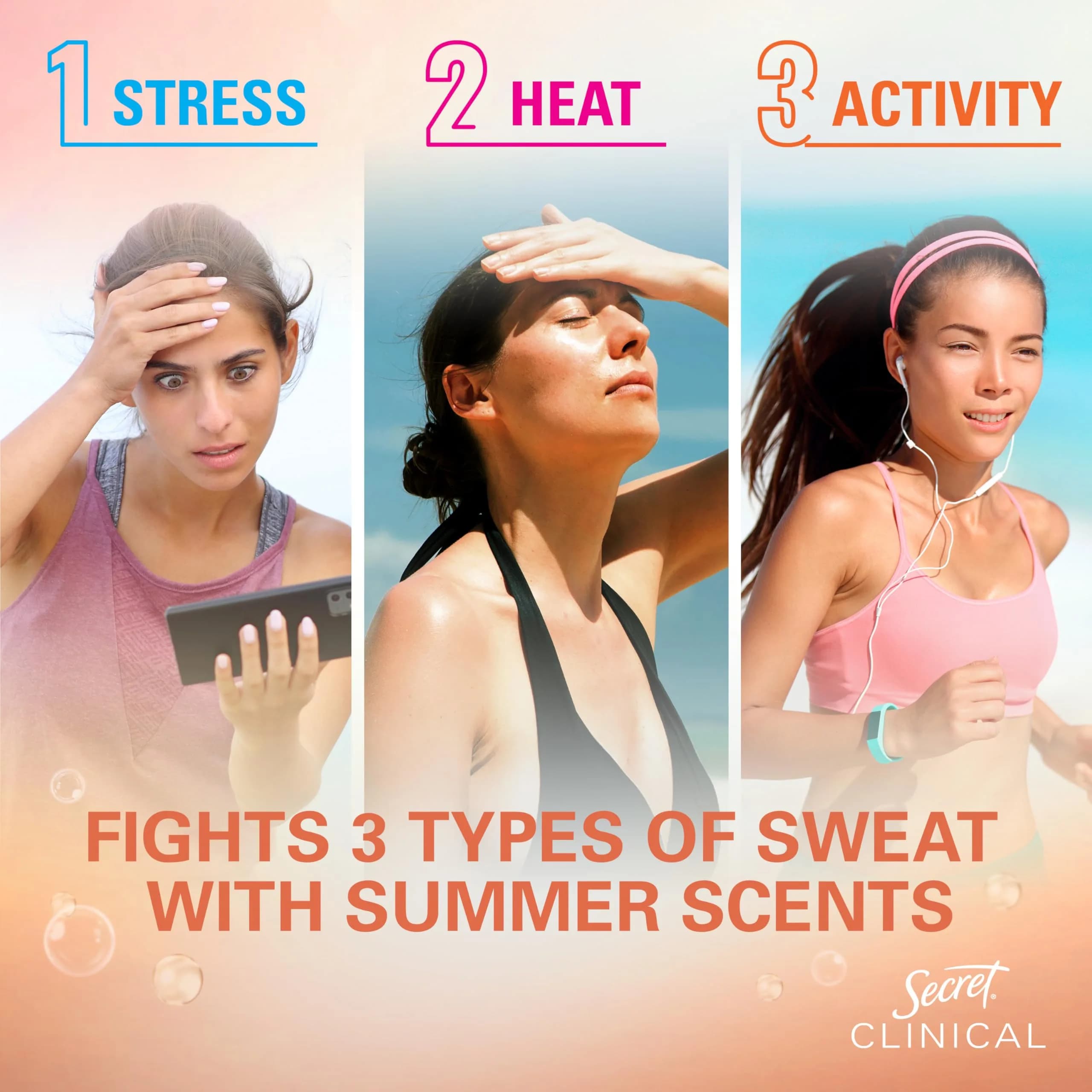 Secret Clinical Strength Invisible Solid Antiperspirant Deodorant for Women, Mandarin Fizz Scent, 40.8 g (1.6 oz) - view 2