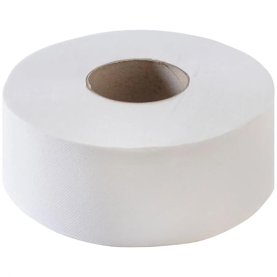Genuine Joe Jumbo Roll Bath Tissue, 2-Ply, 3.3" x 500', White, 12 Count | Recycled, Septic Safe thumbnail 3