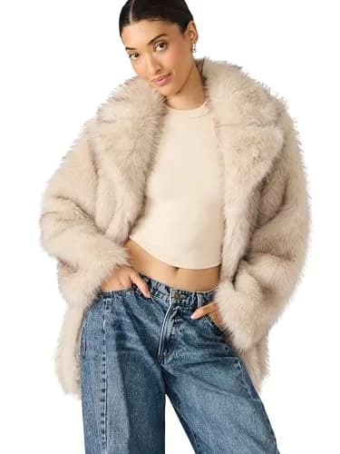 Steve Madden Kindra Coat, Natural, X-Small | Knit Fall Coat for Women thumbnail 1