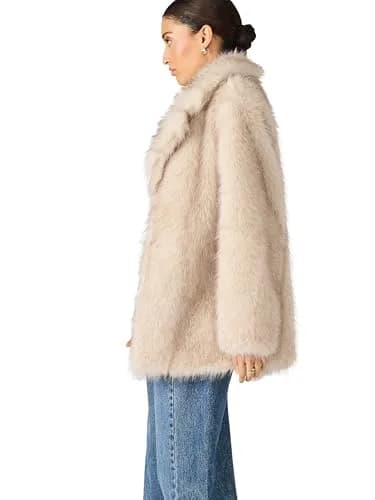 Steve Madden Kindra Coat, Natural, X-Small | Knit Fall Coat for Women thumbnail 2