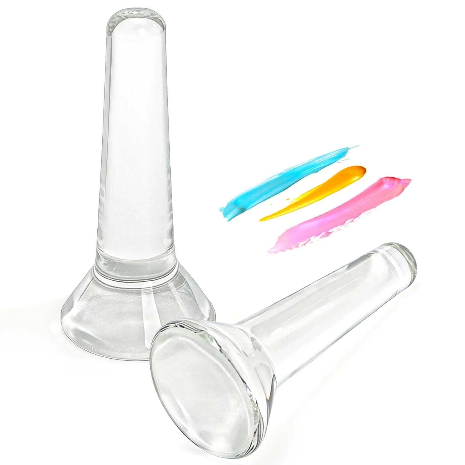 ZEAYEA Glass Muller for Paint Making 1.9 inch | Artist Pigment Grinding Tool — Clear