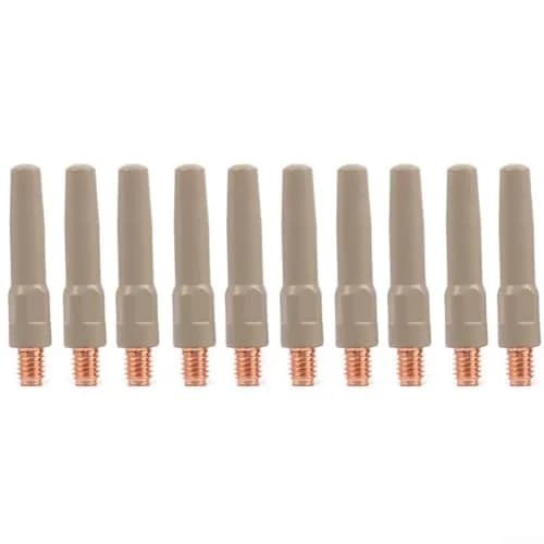 Cloudpower MIG Welding Tips 10PCS Non-Stick Coating Torch Accessory 45X0.8mm Metal Nozzles thumbnail 1
