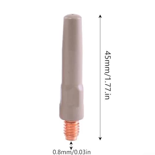 Cloudpower MIG Welding Tips 10PCS Non-Stick Coating Torch Accessory 45X0.8mm Metal Nozzles thumbnail 2