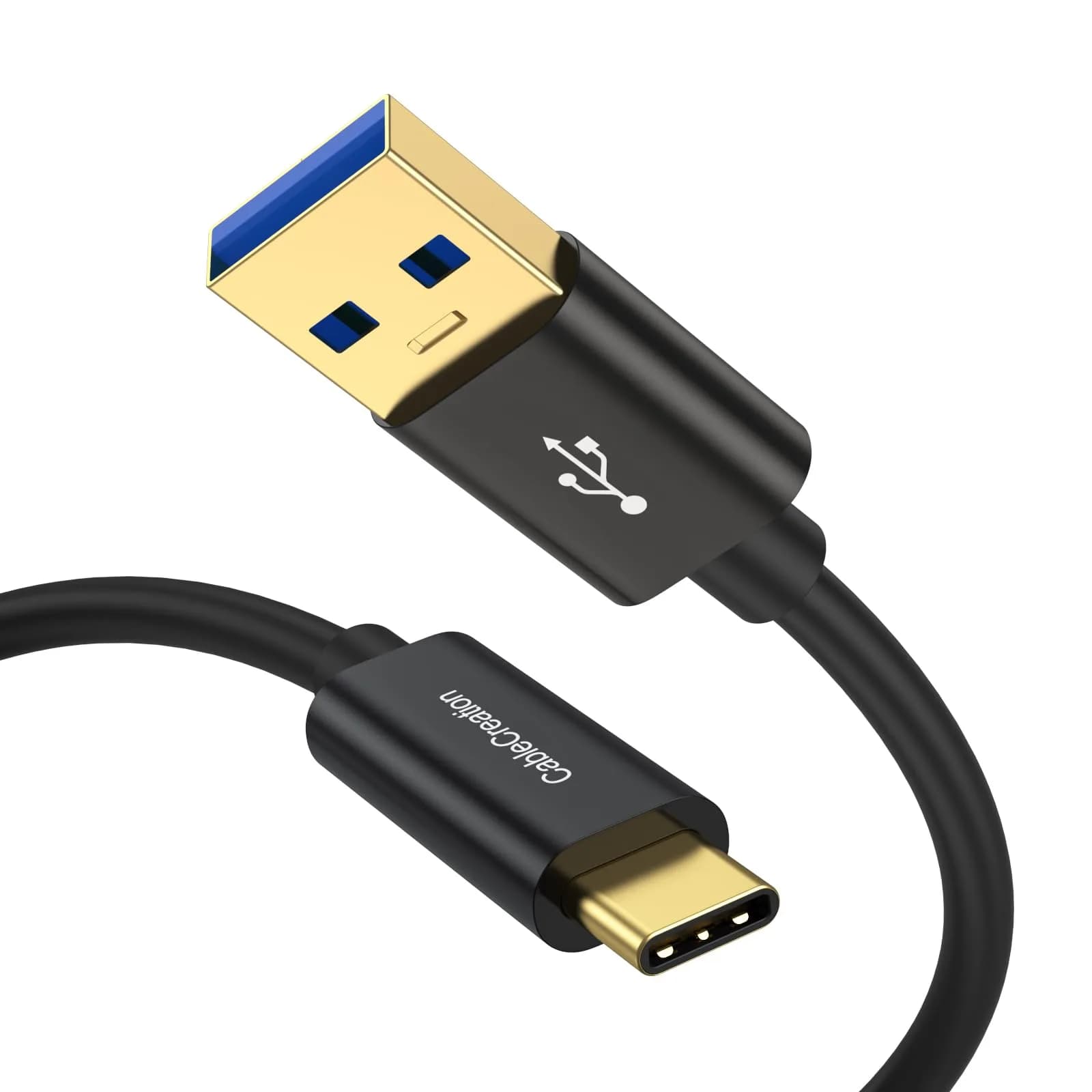 CableCreation 1FT Dark Black USB A to USB C Cable | 10Gbps Data Transfer & 60W Charging - main product image