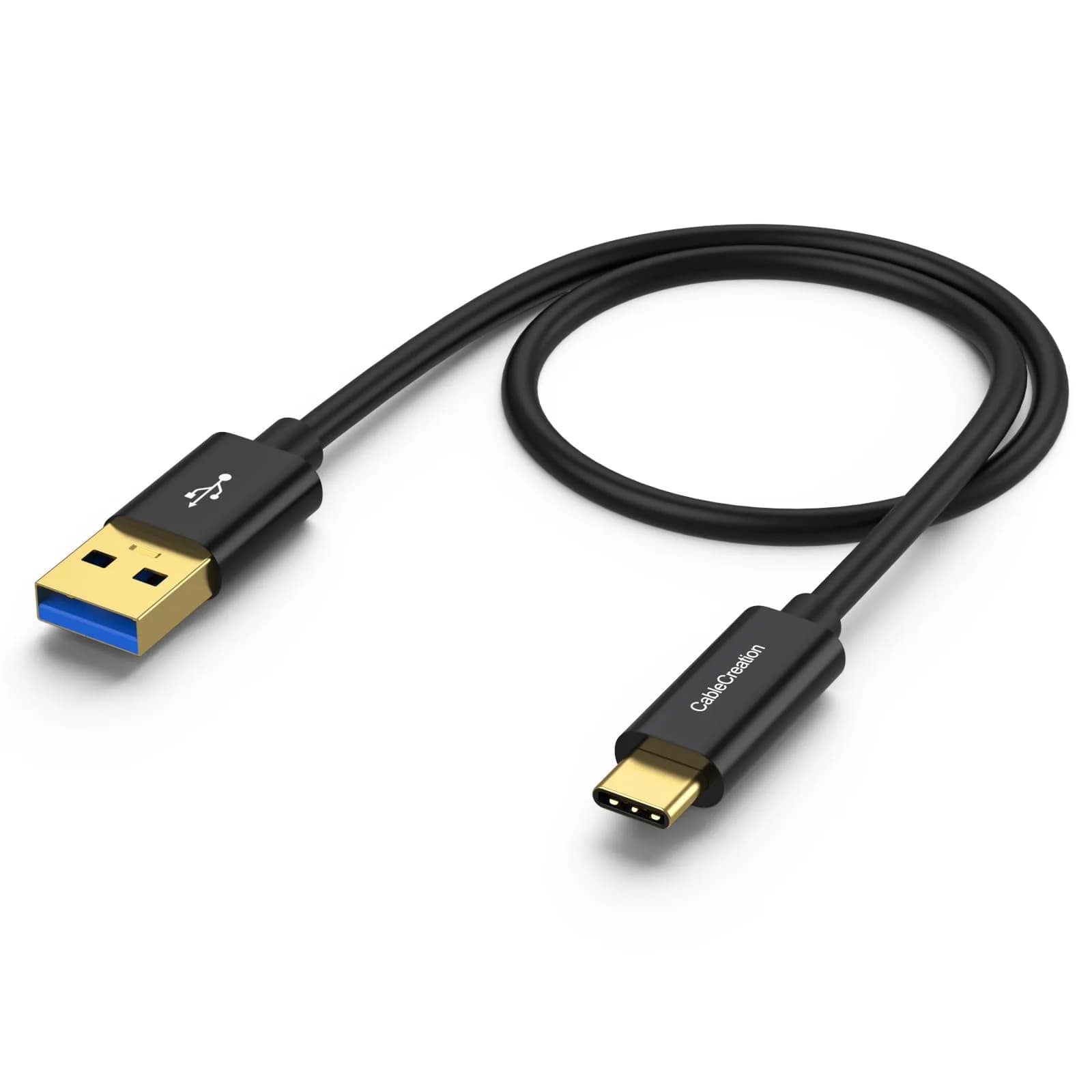 CableCreation 1FT Dark Black USB A to USB C Cable | 10Gbps Data Transfer & 60W Charging - view 2