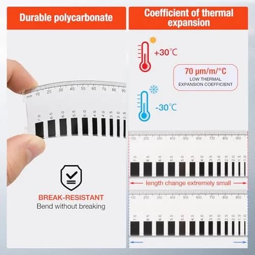 MOETER Crack Width Gauge 16.5cm (6.5in) 3-Pack | Professional Concrete Crack Monitoring Ruler with 1mm Precision thumbnail 4