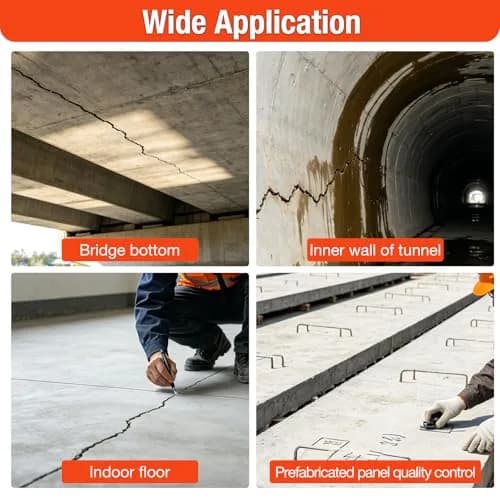 MOETER Crack Width Gauge 16.5cm (6.5in) 3-Pack | Professional Concrete Crack Monitoring Ruler with 1mm Precision thumbnail 7