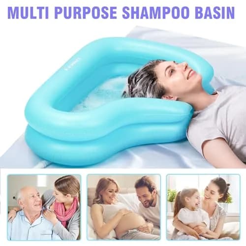 Cehim Inflatable Shampoo Basin for Elderly Bedside Hair Washing | Portable, Leak-Proof, Quick Inflation thumbnail 7