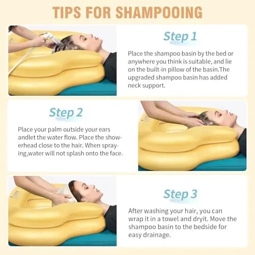 Cehim Inflatable Portable Shampoo Bowl with Drain Hose | Bedside Hair Wash Solution for Elderly & Disabled thumbnail 8