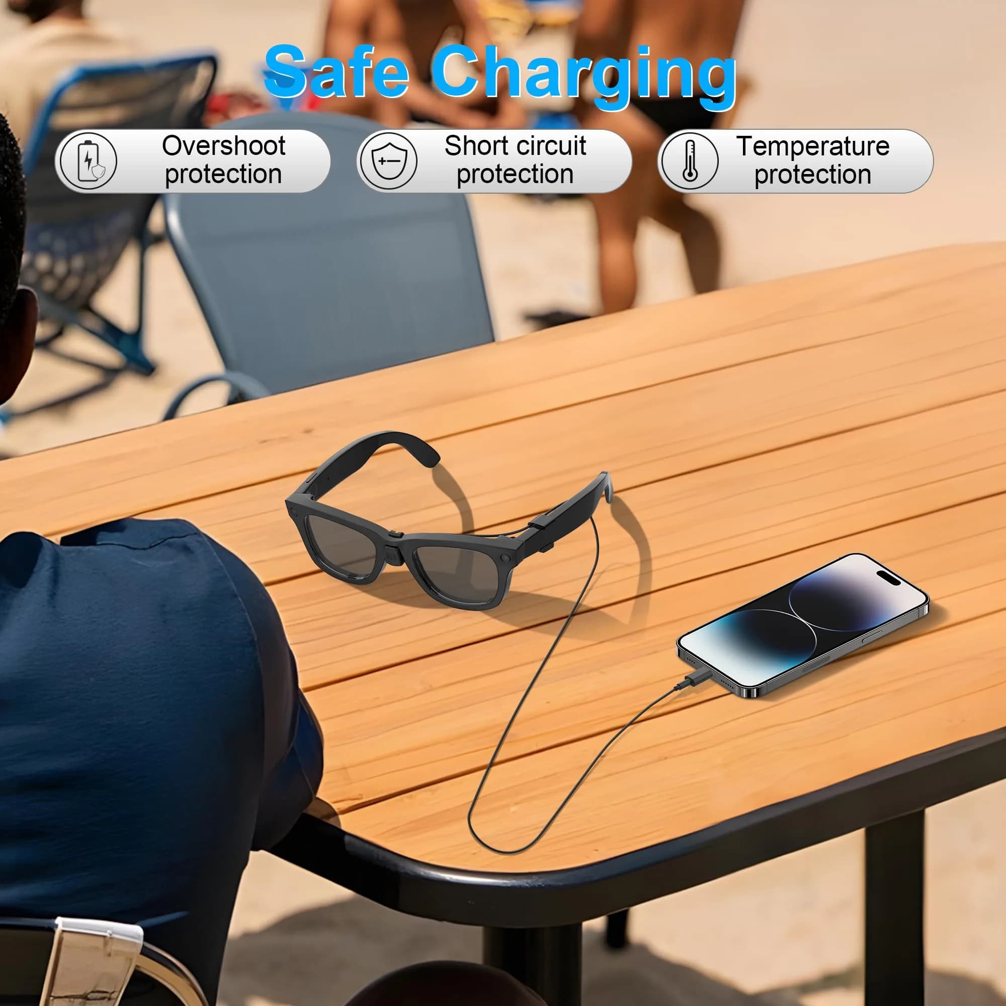 RCstyle Charging Cable for Ray-Ban Meta Gen 2/1 & Oakley Meta HSTN Smart Glasses, 1.2m (3.9ft) | Safe & Portable Charging - view 4
