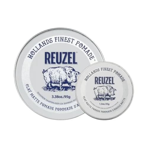 REUZEL Matte Clay Pomade 2026 Road Trip Set 3.38 oz + 1.3oz Travel Tin | Medium Hold, Matte Finish, Versatile Styling thumbnail 1