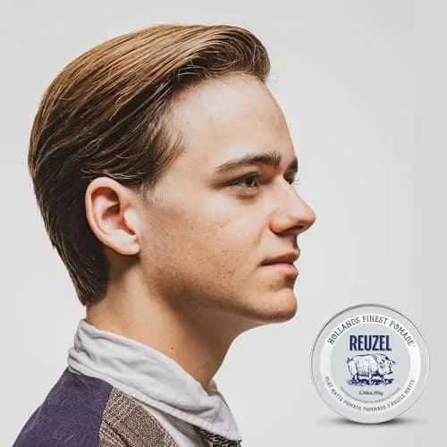 REUZEL Matte Clay Pomade 2026 Road Trip Set 3.38 oz + 1.3oz Travel Tin | Medium Hold, Matte Finish, Versatile Styling thumbnail 2