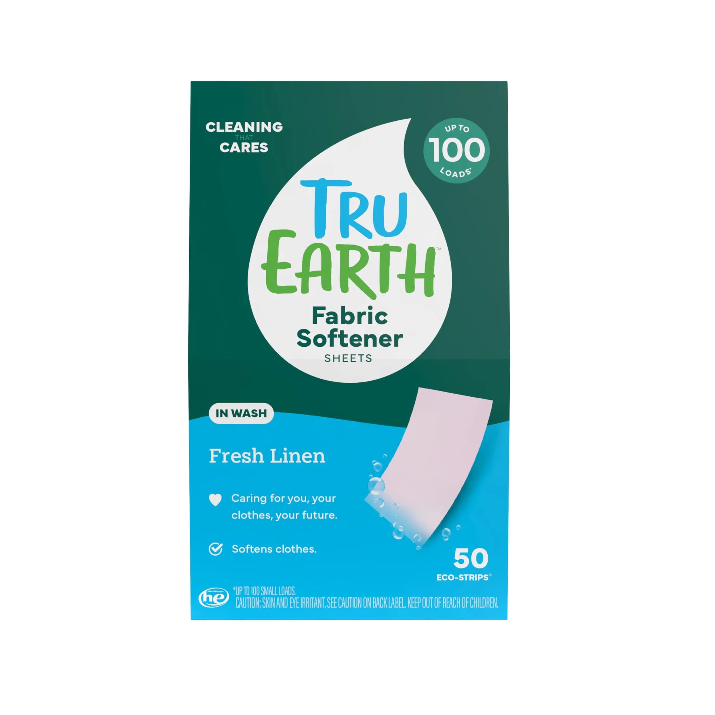Tru Earth Fabric Softener Eco-Strips Unscented | Hypoallergenic, Eco-Friendly, 50 Strips