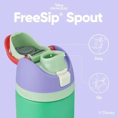 Owala Princess FreeSip Stainless Steel Water Bottle 24 oz Ariel | Disney Princess Hydration thumbnail 2