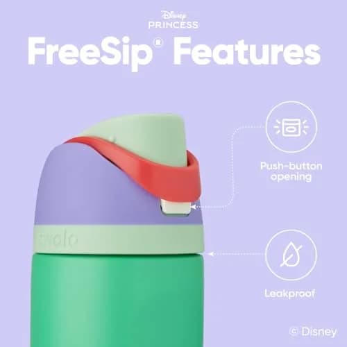 Owala Princess FreeSip Stainless Steel Water Bottle 24 oz Ariel | Disney Princess Hydration thumbnail 4