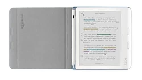 Kobo Libra Colour SleepCover Case | Dusk Blue | Recycled Vegan Leather | Sleep/Wake Tech | Built-in 2-Way Stand | Compatible with 7” Kobo Libra Colour thumbnail 2