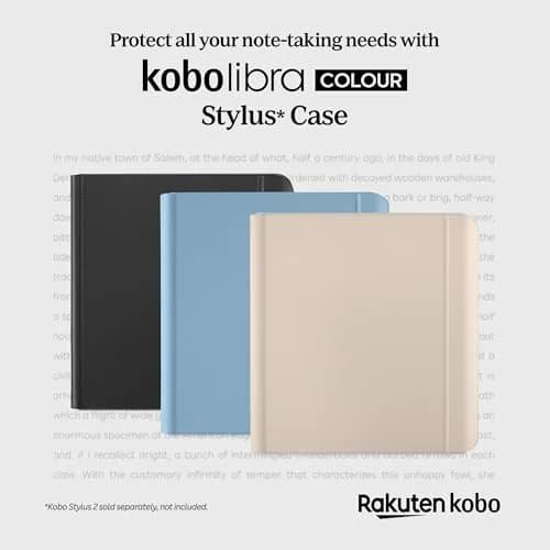 Kobo Libra Colour SleepCover Case | Dusk Blue | Recycled Vegan Leather | Sleep/Wake Tech | Built-in 2-Way Stand | Compatible with 7” Kobo Libra Colour thumbnail 3
