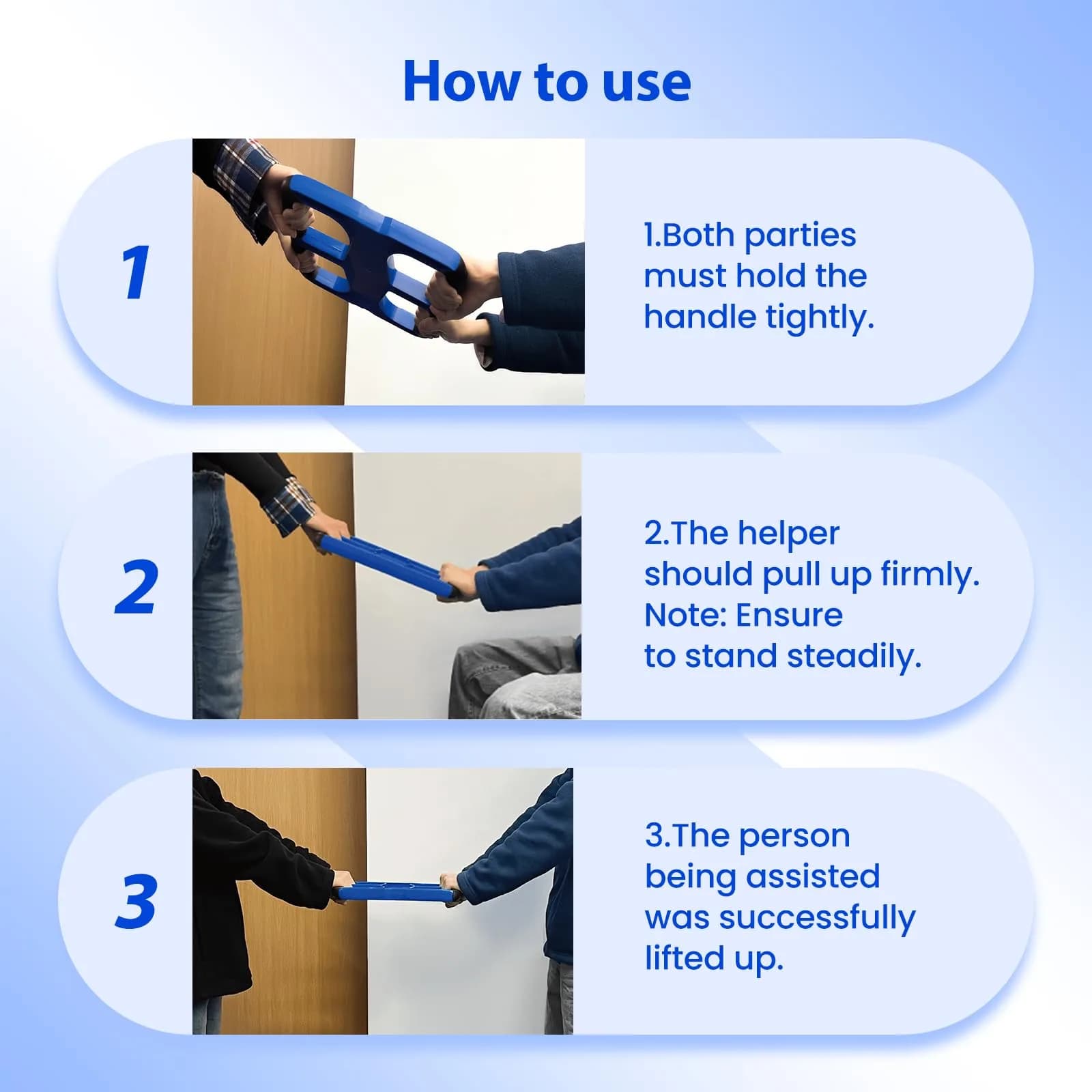 KOUNATSURI Portable Lift Assist Standing Aid Bar with No-Slip Grip Handle | Supports Up to 450 lbs (204 kg) - view 6