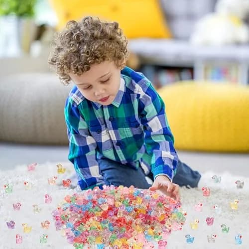 GWAHSA Glitter Mini Resin Ducks 240 Pcs (0.6 inch / 1.5 cm) | Tiny Small Plastic Ducks Figures for Dollhouse Decor thumbnail 4